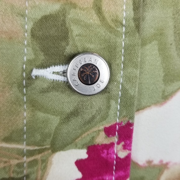 Caribbean Joe jacket size M pink green white - Picture 2 of 8